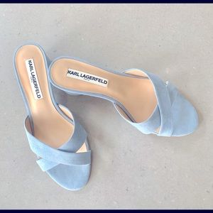 Karl Lagerfeld light blue sandals